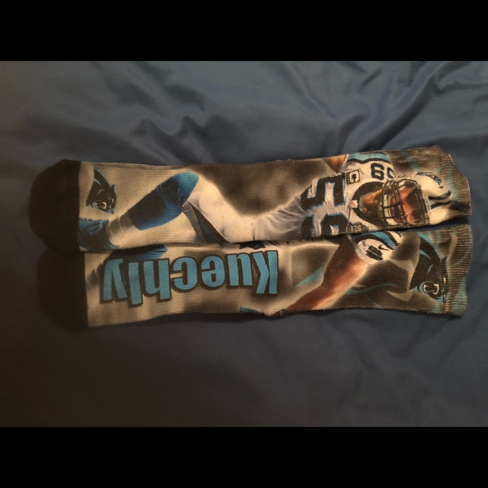 Luke Kuechly Carolina Panthers Socks.